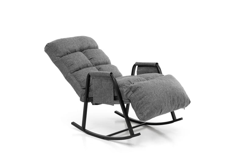 Keinutuoli Atelier Del Sofa Lena Single (60 x 60 x 70 cm) Vaaleanharmaa - Vaaleanharmaa - Huonekalut - Tuoli & nojatuoli - Pyörivät tuolit & keinutuoli