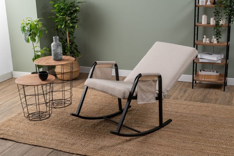Keinutuoli Atelier Del Sofa Oden Single (60 x 50 x 65 cm) Kermanvärinen - Huonekalut - Tuoli & nojatuoli - Pyörivät tuolit & keinutuoli