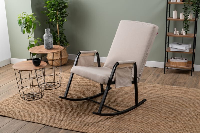 Keinutuoli Atelier Del Sofa Oden Single (60 x 50 x 65 cm) Kermanvärinen - Huonekalut - Tuoli & nojatuoli - Pyörivät tuolit & keinutuoli