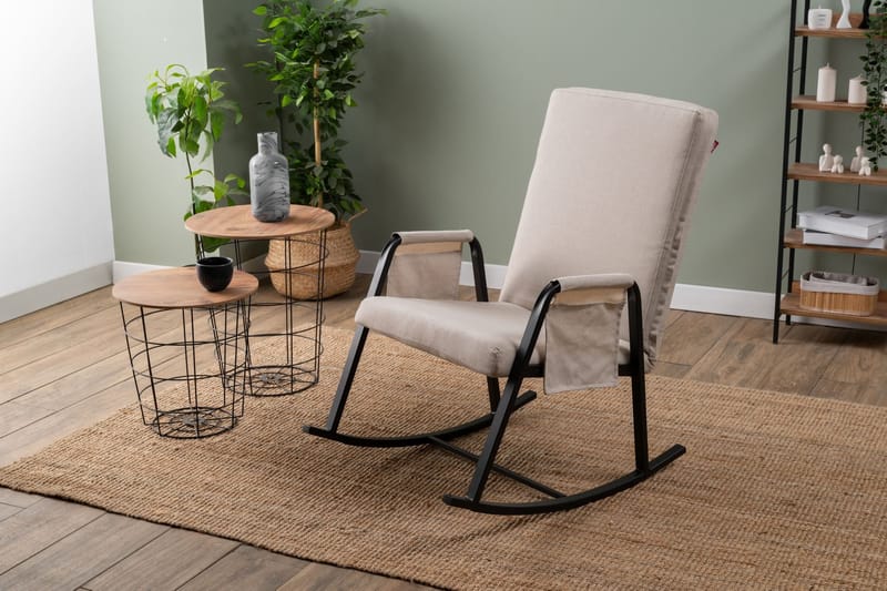 Keinutuoli Atelier Del Sofa Oden Single (60 x 50 x 65 cm) Kermanvärinen - Huonekalut - Tuoli & nojatuoli - Pyörivät tuolit & keinutuoli