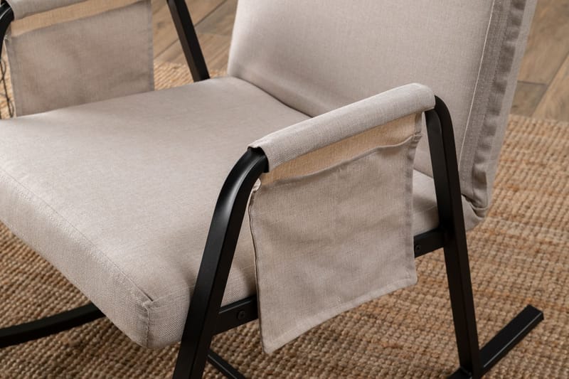 Keinutuoli Atelier Del Sofa Oden Single (60 x 50 x 65 cm) Kermanvärinen - Huonekalut - Tuoli & nojatuoli - Pyörivät tuolit & keinutuoli