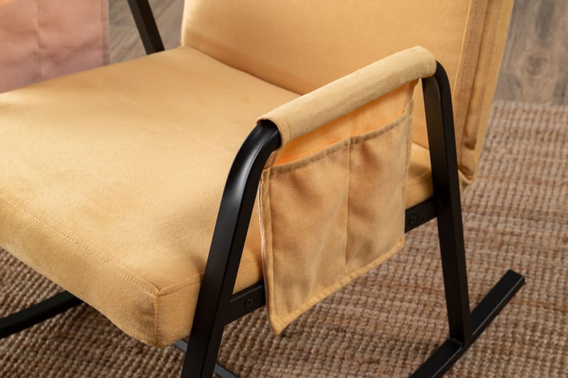 Keinutuoli Atelier Del Sofa Oden Single (60 x 50 x 65 cm) Mustard - Huonekalut - Tuoli & nojatuoli - Pyörivät tuolit & keinutuoli