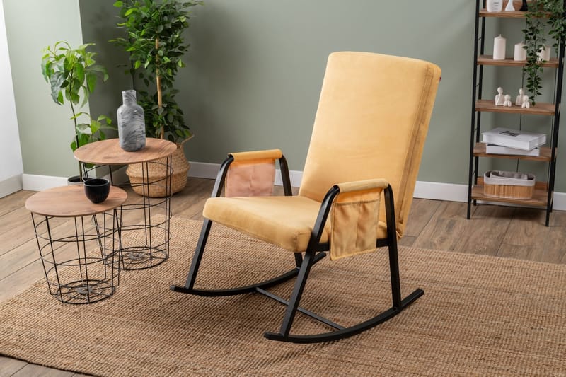 Keinutuoli Atelier Del Sofa Oden Single (60 x 50 x 65 cm) Mustard - Huonekalut - Tuoli & nojatuoli - Pyörivät tuolit & keinutuoli