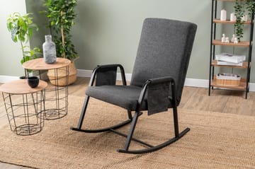 Keinutuoli Atelier Del Sofa Oden Single (60 x 50 x 65 cm) Tummanharmaa - Tummanharmaa - Huonekalut - Tuoli & nojatuoli - Pyörivät tuolit & keinutuoli