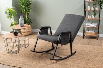 Keinutuoli Atelier Del Sofa Oden Single (60 x 50 x 65 cm) Tummanharmaa - Tummanharmaa - Huonekalut - Tuoli & nojatuoli - Pyörivät tuolit & keinutuoli