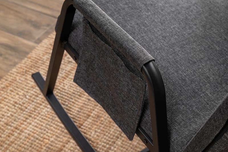 Keinutuoli Atelier Del Sofa Oden Single (60 x 50 x 65 cm) Tummanharmaa - Tummanharmaa - Huonekalut - Tuoli & nojatuoli - Pyörivät tuolit & keinutuoli
