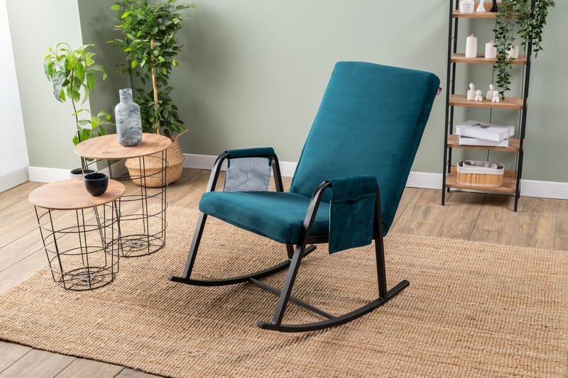 Keinutuoli Atelier Del Sofa Oden Single (60 x 50 x 65 cm) Petrol Green - Huonekalut - Tuoli & nojatuoli - Pyörivät tuolit & keinutuoli