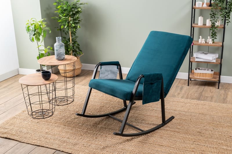Keinutuoli Atelier Del Sofa Oden Single (60 x 50 x 65 cm) Petrol Green - Huonekalut - Tuoli & nojatuoli - Pyörivät tuolit & keinutuoli