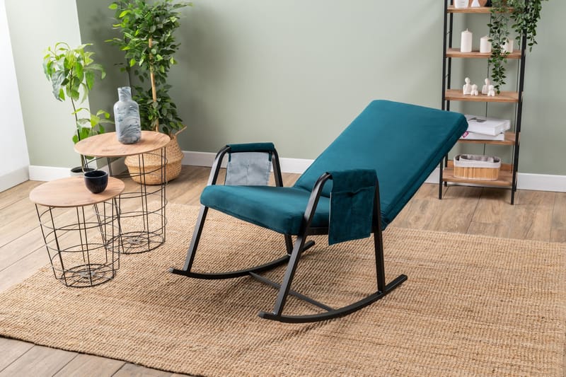 Keinutuoli Atelier Del Sofa Oden Single (60 x 50 x 65 cm) Petrol Green - Huonekalut - Tuoli & nojatuoli - Pyörivät tuolit & keinutuoli