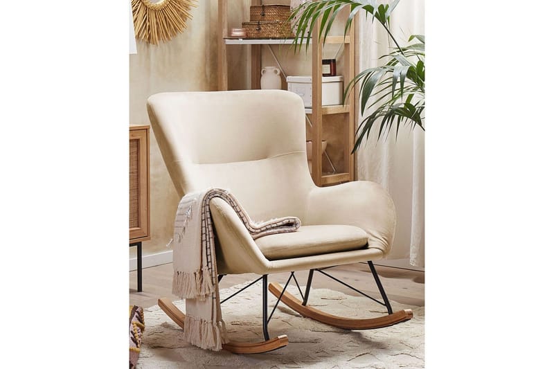 Keinutuoli Ellan - Beige, musta, vaalea puu - Huonekalut - Tuoli & nojatuoli - Nojatuoli & lepotuoli