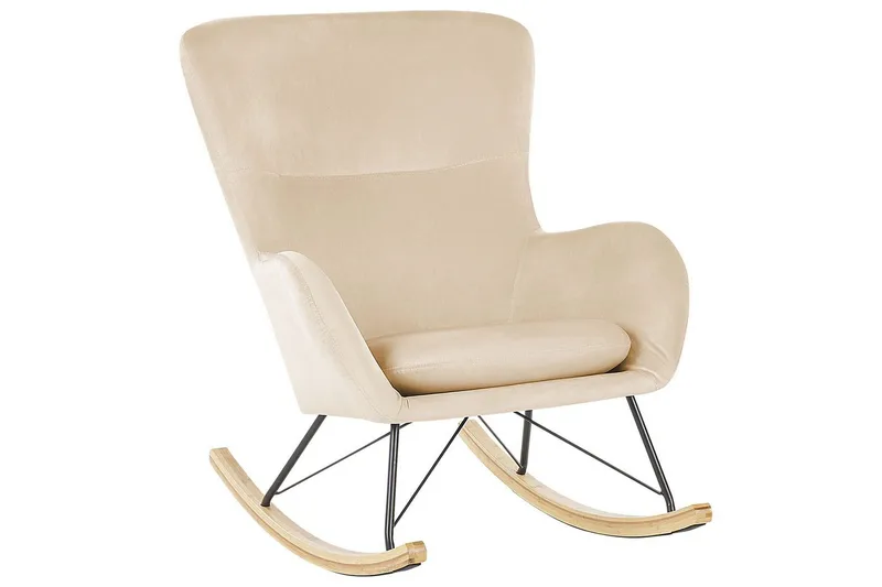 Keinutuoli Ellan - Beige, musta, vaalea puu - Huonekalut - Tuoli & nojatuoli - Nojatuoli & lepotuoli