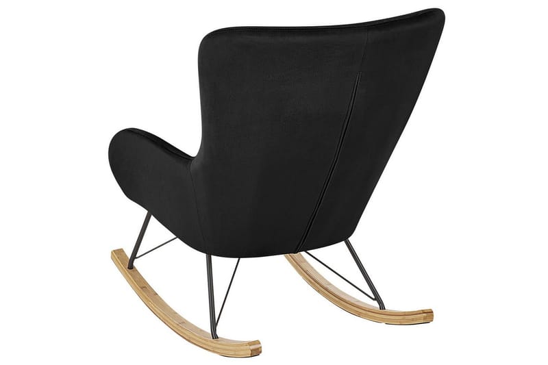 Keinutuoli Ellan - Musta, vaalea puu - Huonekalut - Tuoli & nojatuoli - Nojatuoli & lepotuoli