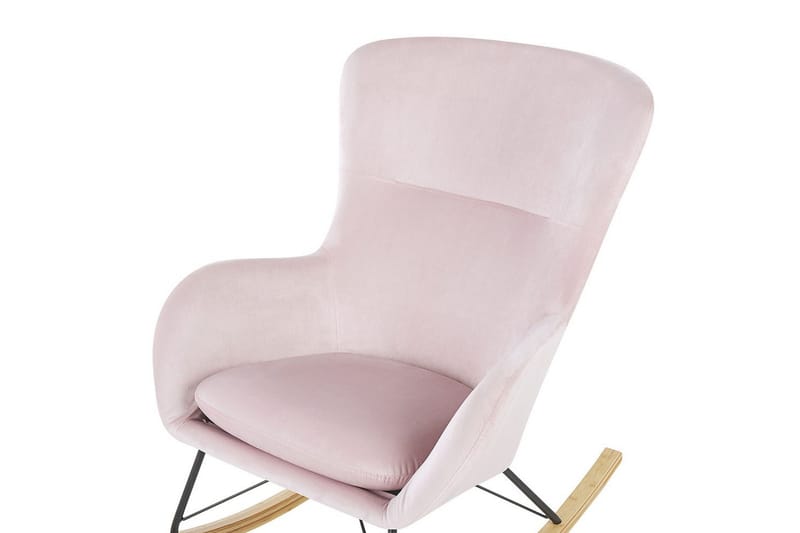 Keinutuoli Ellan - Rosa, musta, vaalea puu - Huonekalut - Tuoli & nojatuoli - Nojatuoli & lepotuoli