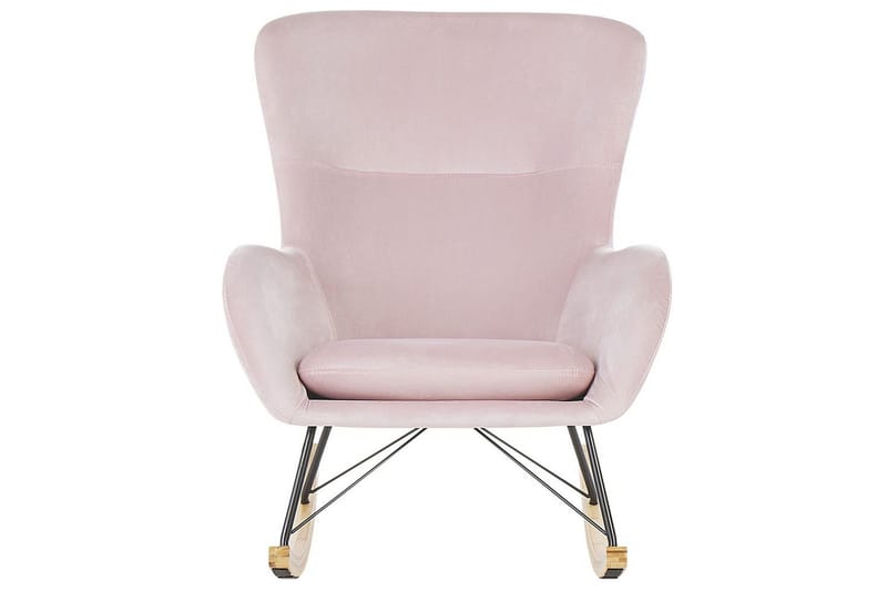 Keinutuoli Ellan - Rosa, musta, vaalea puu - Huonekalut - Tuoli & nojatuoli - Nojatuoli & lepotuoli