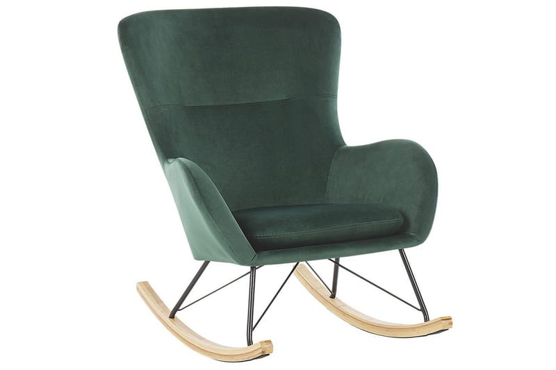 Keinutuoli Ellan - Vihreä, musta, vaalea puu - Huonekalut - Tuoli & nojatuoli - Nojatuoli & lepotuoli