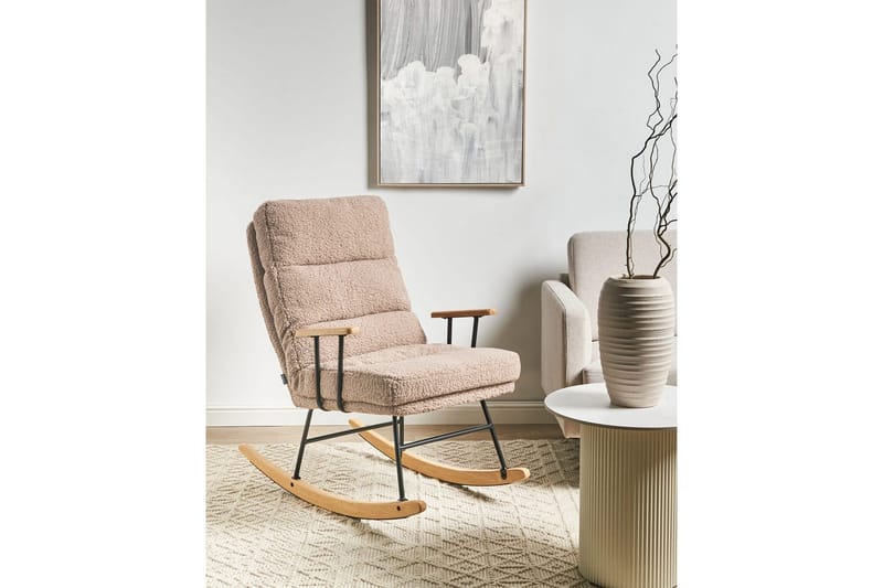 Keinutuoli Eskelin - Beige, musta, ruskea - Huonekalut - Tuoli & nojatuoli - Nojatuoli & lepotuoli