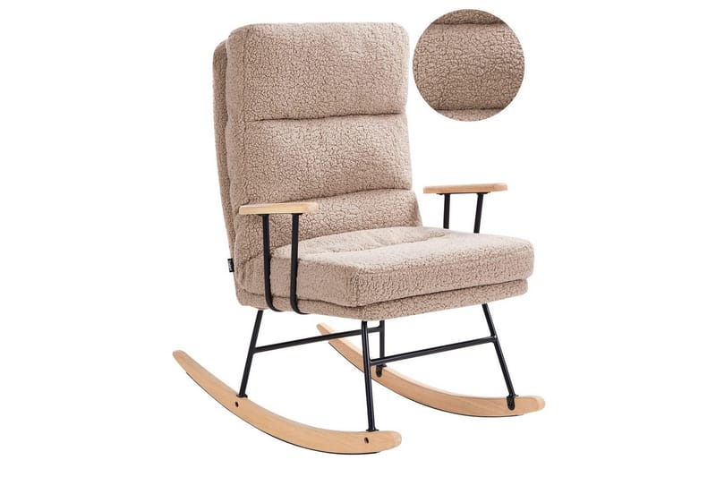 Keinutuoli Eskelin - Beige, musta, ruskea - Huonekalut - Tuoli & nojatuoli - Nojatuoli & lepotuoli