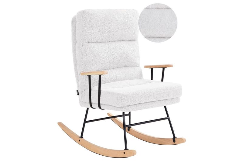 Keinutuoli Eskelin - Valkoinen, musta, ruskea - Huonekalut - Tuoli & nojatuoli - Nojatuoli & lepotuoli