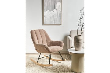 Keinutuoli Kinno - Beige, musta, ruskea - Huonekalut - Tuoli & nojatuoli - Pyörivät tuolit & keinutuoli