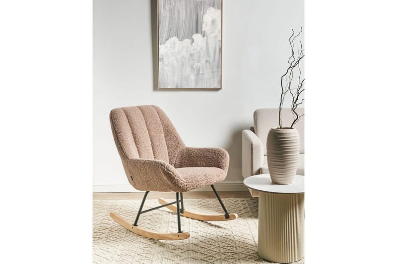 Keinutuoli Kinno - Beige, musta, ruskea - Huonekalut - Tuoli & nojatuoli - Nojatuoli & lepotuoli