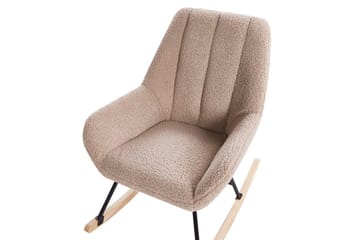 Keinutuoli Kinno - Beige, musta, ruskea - Huonekalut - Tuoli & nojatuoli - Pyörivät tuolit & keinutuoli