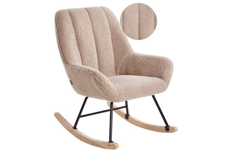 Keinutuoli Kinno - Beige, musta, ruskea - Huonekalut - Tuoli & nojatuoli - Nojatuoli & lepotuoli