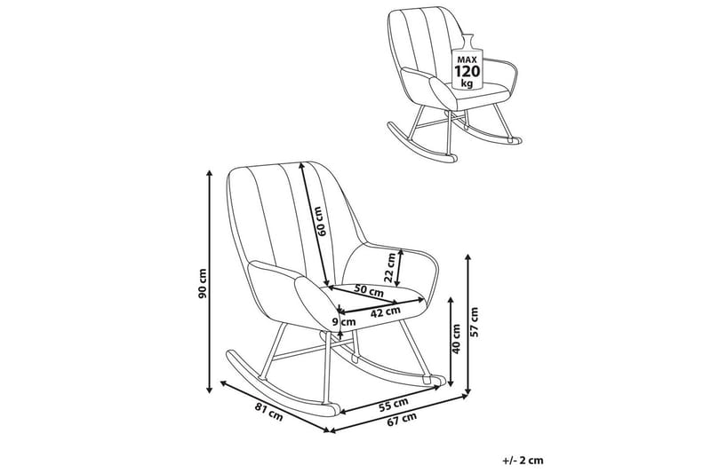 Keinutuoli Kinno - Valkoinen, musta, ruskea - Huonekalut - Tuoli & nojatuoli - Nojatuoli & lepotuoli