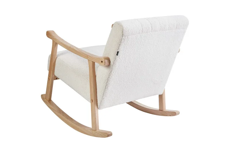 Keinutuoli Leknes - Valkoinen, ruskea - Huonekalut - Tuoli & nojatuoli - Nojatuoli & lepotuoli