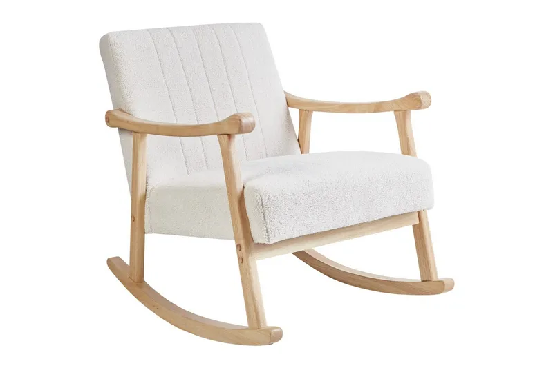 Keinutuoli Leknes - Valkoinen, ruskea - Huonekalut - Tuoli & nojatuoli - Nojatuoli & lepotuoli