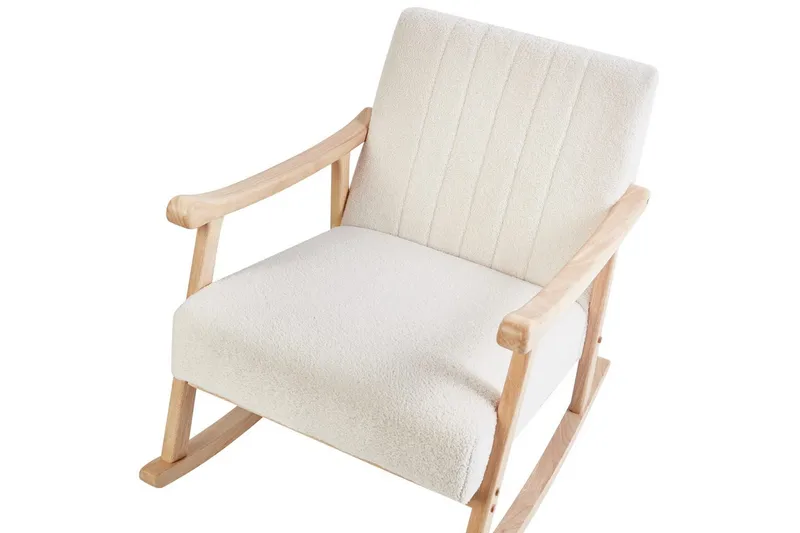 Keinutuoli Leknes - Valkoinen, ruskea - Huonekalut - Tuoli & nojatuoli - Nojatuoli & lepotuoli