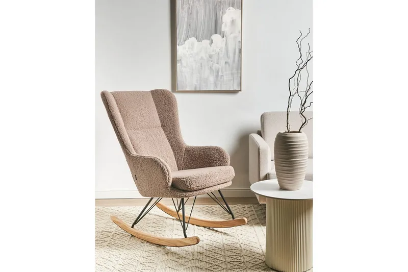 Keinutuoli Luoma - Beige, musta, ruskea - Huonekalut - Tuoli & nojatuoli - Nojatuoli & lepotuoli