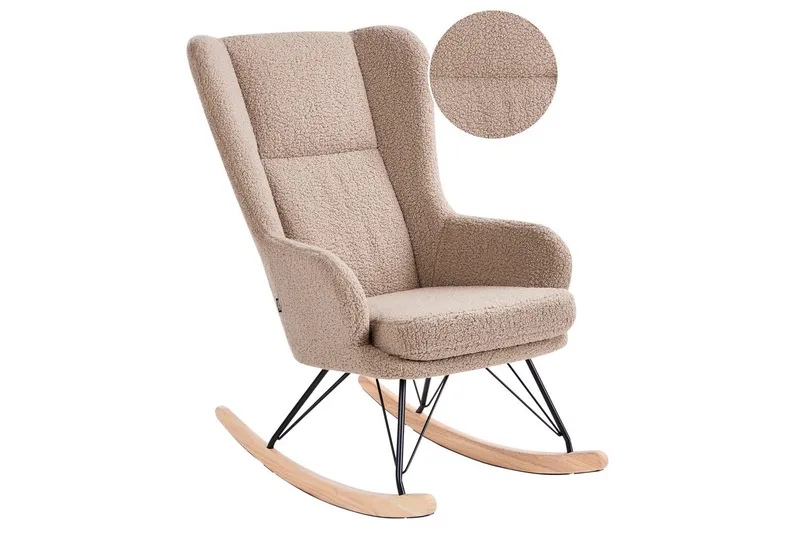 Keinutuoli Luoma - Beige, musta, ruskea - Huonekalut - Tuoli & nojatuoli - Nojatuoli & lepotuoli