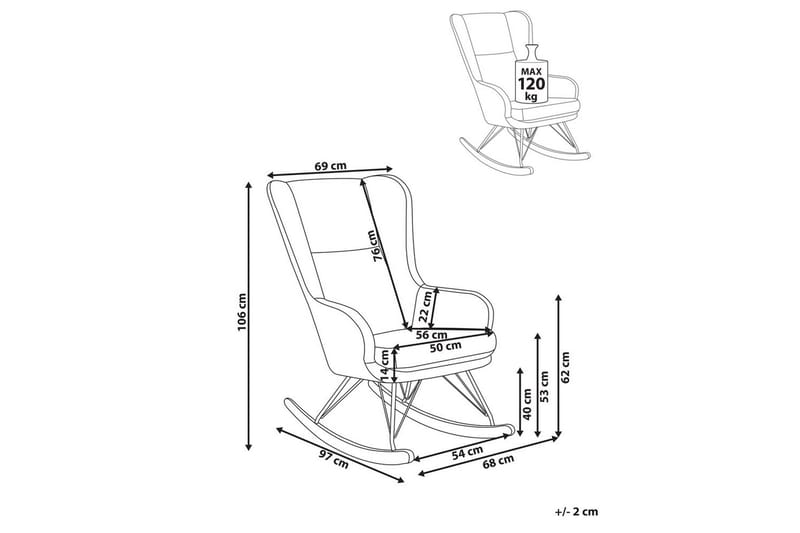 Keinutuoli Luoma - Valkoinen, musta, ruskea - Huonekalut - Tuoli & nojatuoli - Nojatuoli & lepotuoli