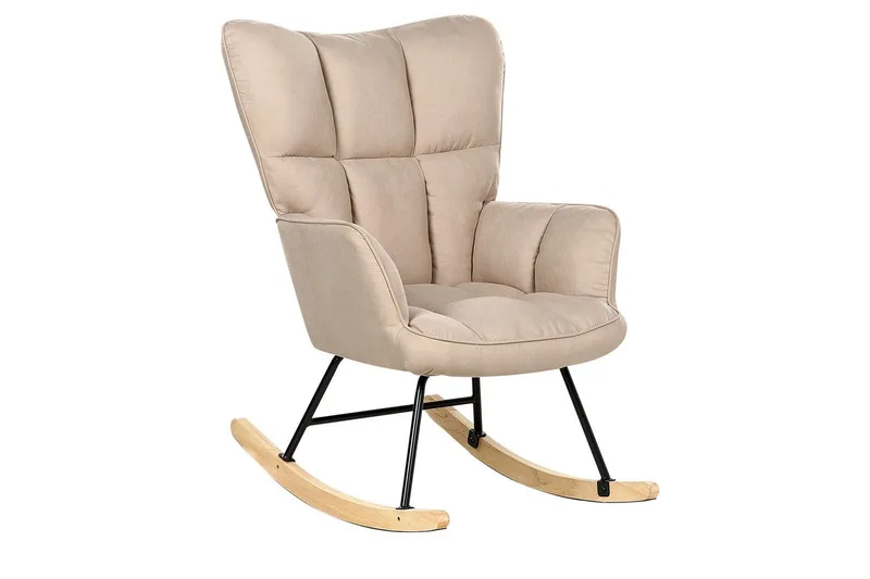 Keinutuoli Oulu - Beige, musta, vaalea puu - Huonekalut - Tuoli & nojatuoli - Nojatuoli & lepotuoli