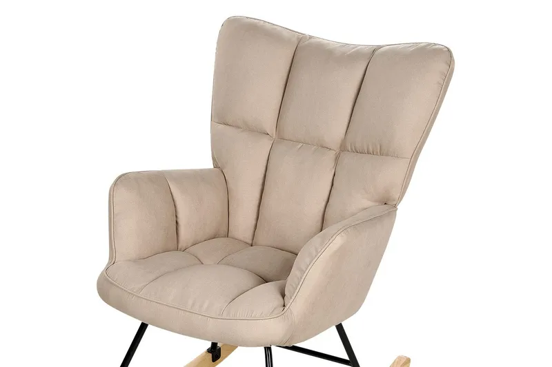 Keinutuoli Oulu - Beige, musta, vaalea puu - Huonekalut - Tuoli & nojatuoli - Nojatuoli & lepotuoli