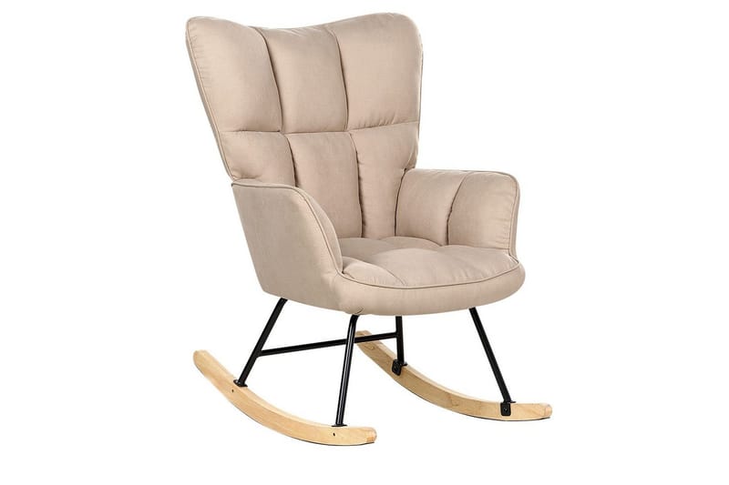 Keinutuoli Oulu - Beige, musta, vaalea puu - Huonekalut - Tuoli & nojatuoli - Nojatuoli & lepotuoli