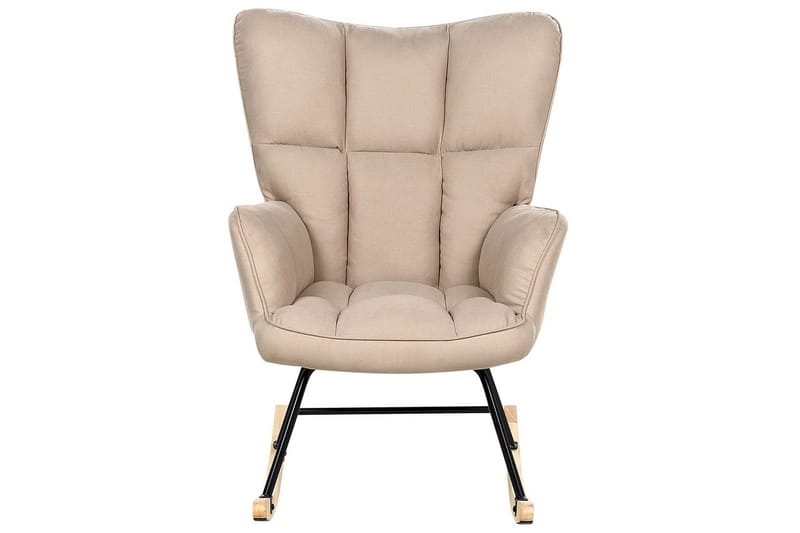 Keinutuoli Oulu - Beige, musta, vaalea puu - Huonekalut - Tuoli & nojatuoli - Nojatuoli & lepotuoli