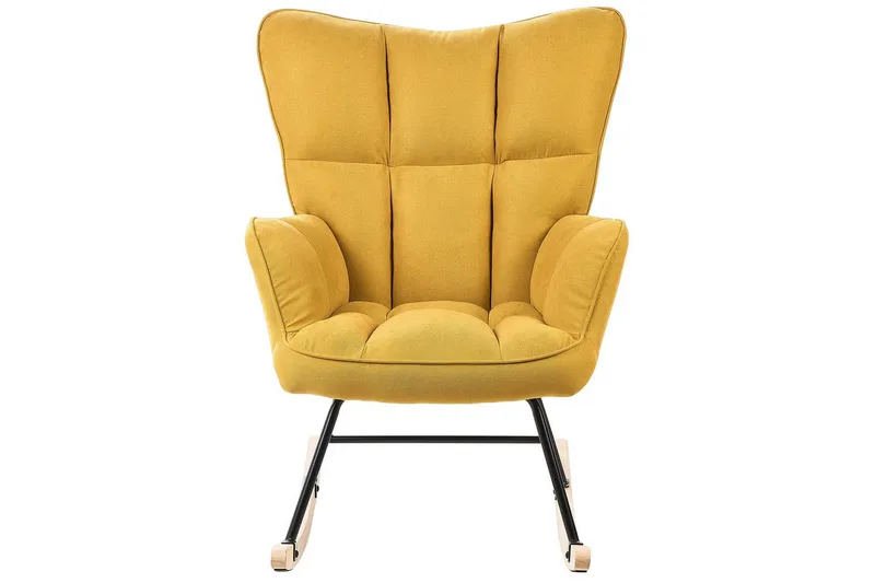 Keinutuoli Oulu - Keltainen, musta, vaalea puu - Huonekalut - Tuoli & nojatuoli - Pyörivät tuolit & keinutuoli