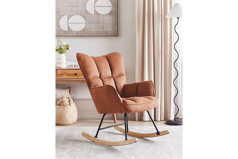 Keinutuoli Oulu - Ruskea, musta, vaalea puu - Huonekalut - Tuoli & nojatuoli - Nojatuoli & lepotuoli