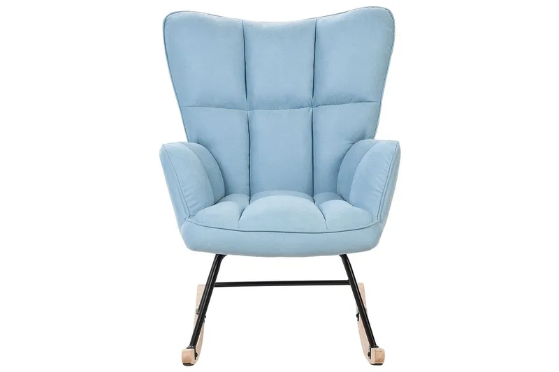 Keinutuoli Oulu - Sininen, musta, vaalea puu, Sininen, Musta, Vaalea puu - Huonekalut - Tuoli & nojatuoli - Nojatuoli & lepotuoli