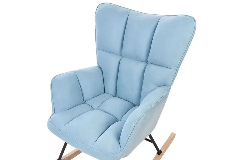 Keinutuoli Oulu - Sininen, musta, vaalea puu, Sininen, Musta, Vaalea puu - Huonekalut - Tuoli & nojatuoli - Nojatuoli & lepotuoli