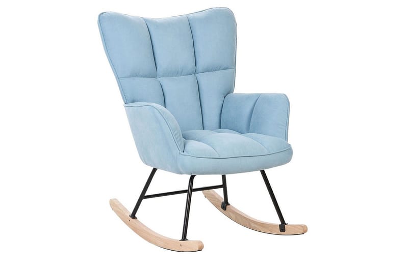 Keinutuoli Oulu - Sininen, musta, vaalea puu, Sininen, Musta, Vaalea puu - Huonekalut - Tuoli & nojatuoli - Nojatuoli & lepotuoli