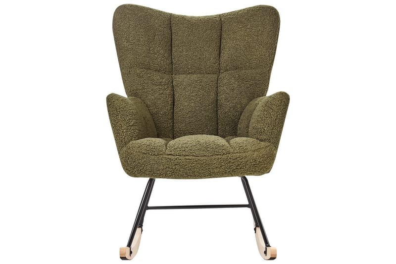 Keinutuoli Oulu - Tummanvihreä, musta, vaalea puu - Huonekalut - Tuoli & nojatuoli - Nojatuoli & lepotuoli
