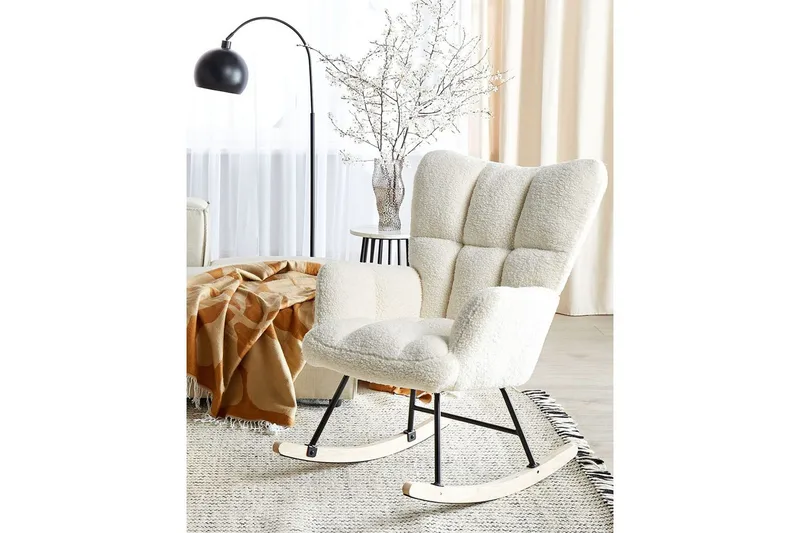 Keinutuoli Oulu - Valkoinen, musta, vaalea puu - Huonekalut - Tuoli & nojatuoli - Nojatuoli & lepotuoli