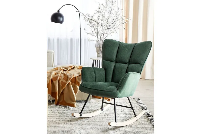 Keinutuoli Oulu - Vihreä, musta, vaalea puu - Huonekalut - Tuoli & nojatuoli - Nojatuoli & lepotuoli