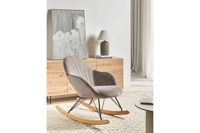 Keinutuoli Skale - Beige, musta, ruskea - Huonekalut - Tuoli & nojatuoli - Nojatuoli & lepotuoli