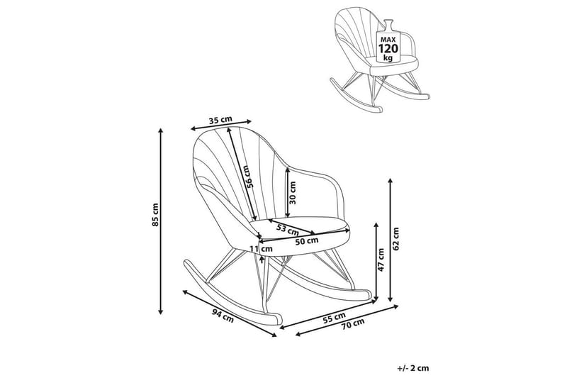 Keinutuoli Skale - Valkoinen, musta, ruskea - Huonekalut - Tuoli & nojatuoli - Nojatuoli & lepotuoli