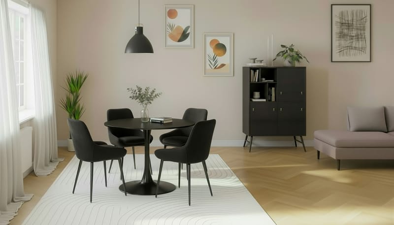 Keittiötuoli Bergviken - Musta - Huonekalut - Tuoli & nojatuoli - Ruokapöydän tuolit