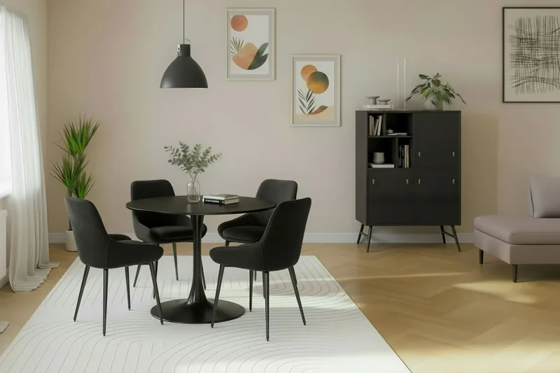 Keittiötuoli Bergviken - Musta - Huonekalut - Tuoli & nojatuoli - Ruokapöydän tuolit