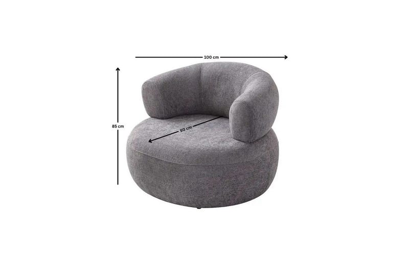 Kollumber Nojatuoli - Tummanharmaa - Huonekalut - Tuoli & nojatuoli - Nojatuoli & lepotuoli